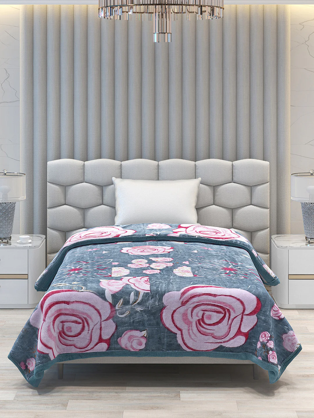 Printed Single Bed 1051 GSM Blanket Bling 2 Ply (Weight 3.7 kg) - Image 2