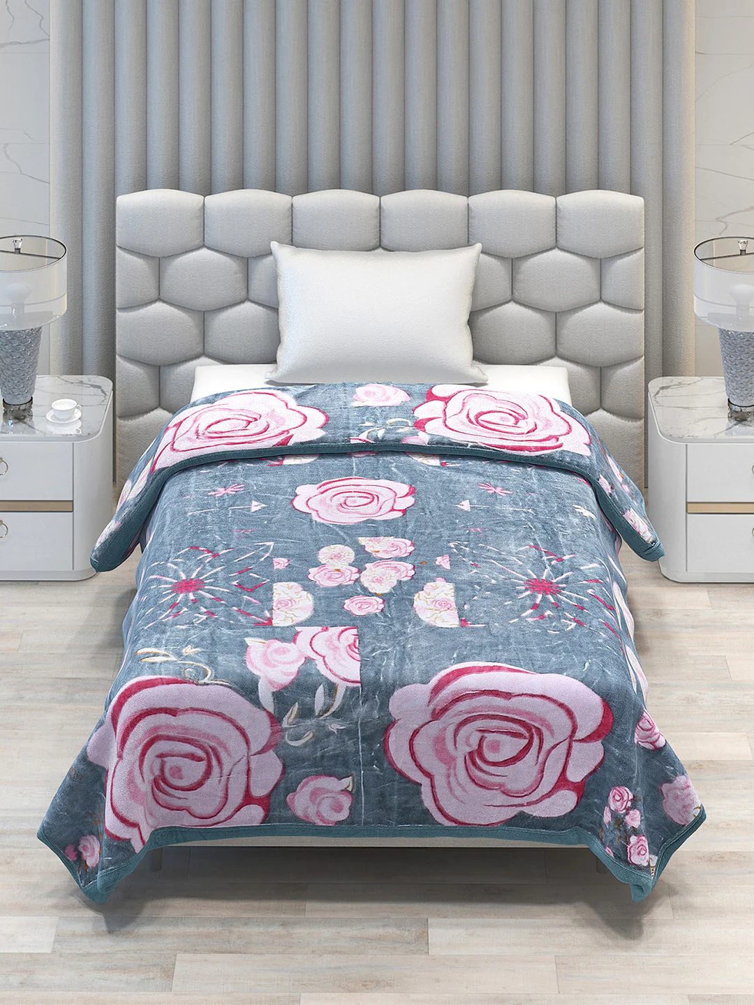 Printed Single Bed 1051 GSM Blanket Bling 2 Ply (Weight 3.7 kg) - Image 3
