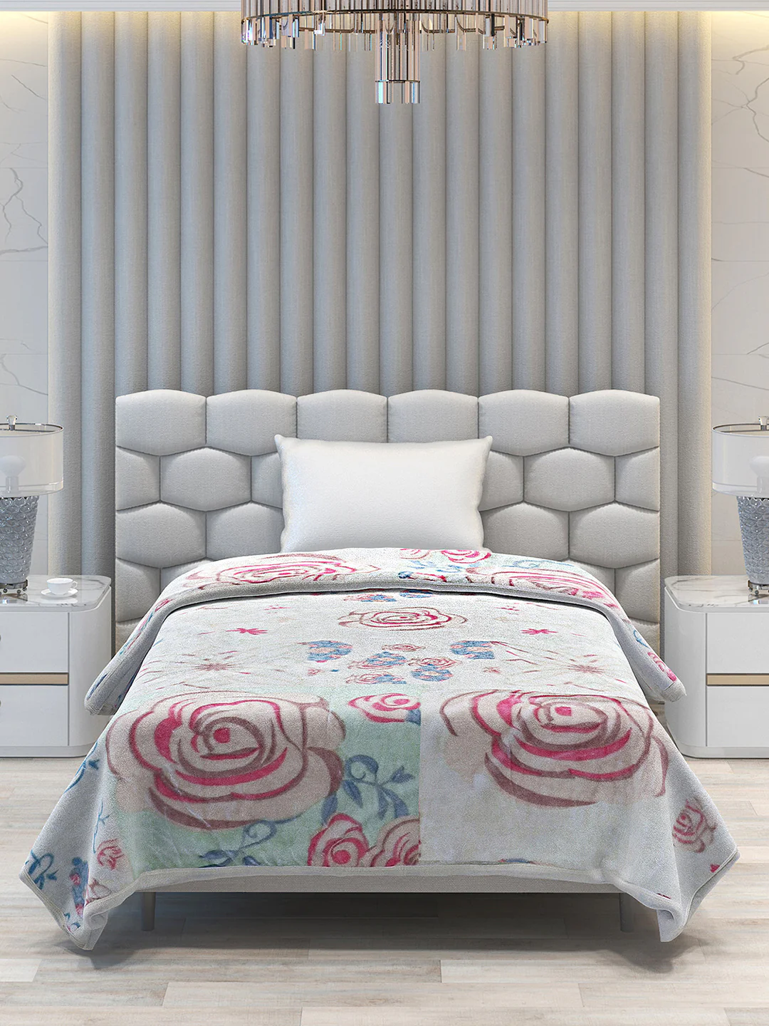 Printed Single Bed 1051 GSM Blanket Bling 2 Ply (Weight 3.7 kg) - Image 2