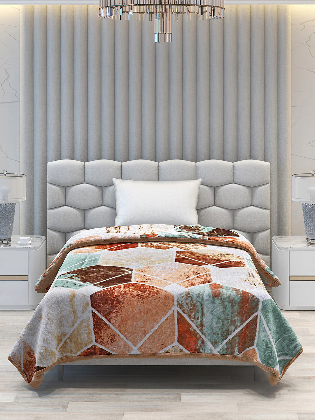 Printed Single Bed 1051 GSM Blanket Bling 2 Ply (Weight 3.7 kg) - Image 2