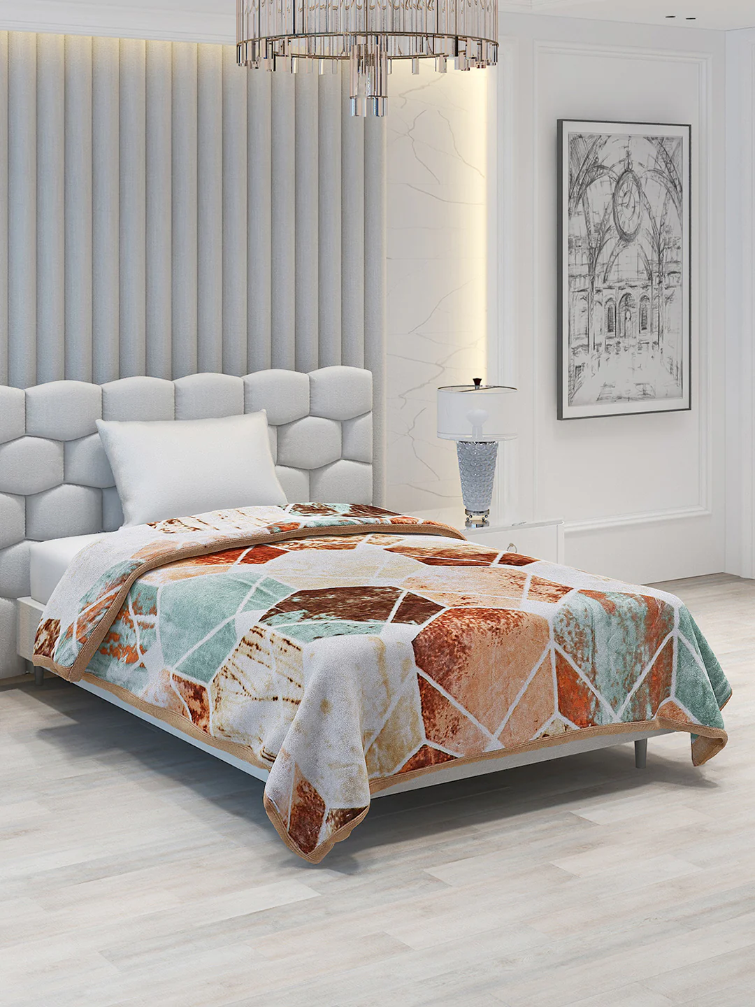 Printed Single Bed 1051 GSM Blanket Bling 2 Ply (Weight 3.7 kg) - Image 4
