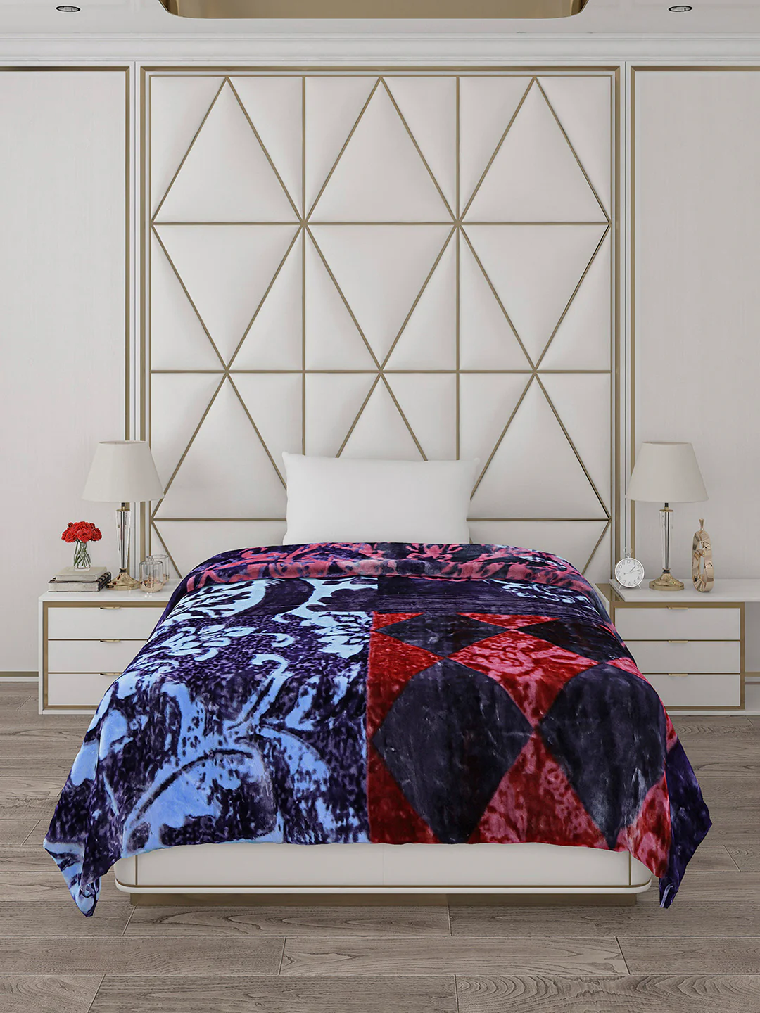 Printed Single Bed Blanket for Heavy Winter -2 Ply - Image 2