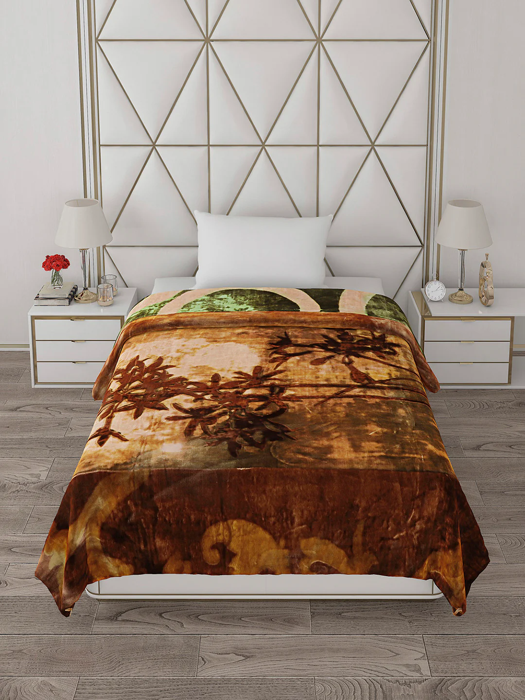 Printed Single Bed 1051 GSM Blanket Pearl 2 Ply (Weight 3.7 kg) - Image 4