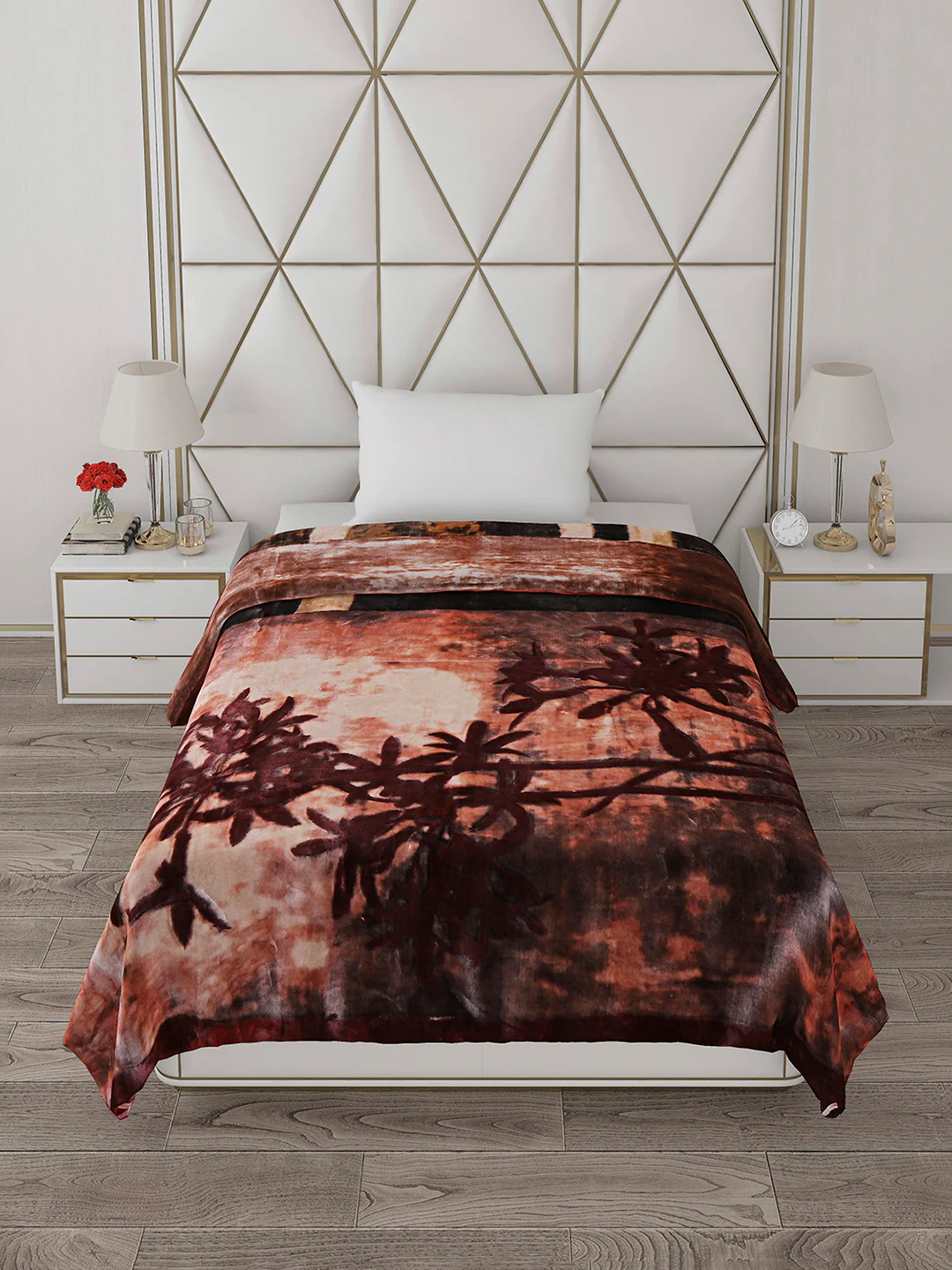 Printed Single Bed 1051 GSM Blanket Pearl 2 Ply (Weight 3.7 kg) - Image 3