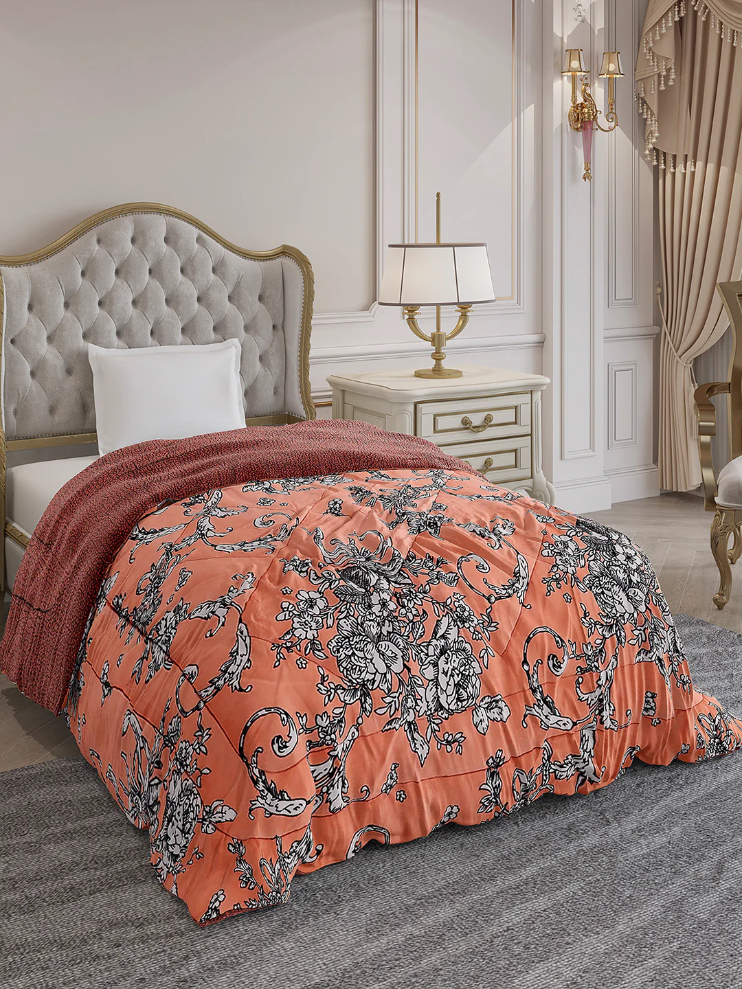 Printed Single Bed 1114 GSM Comforter for Winter - (Nixie) - Image 4