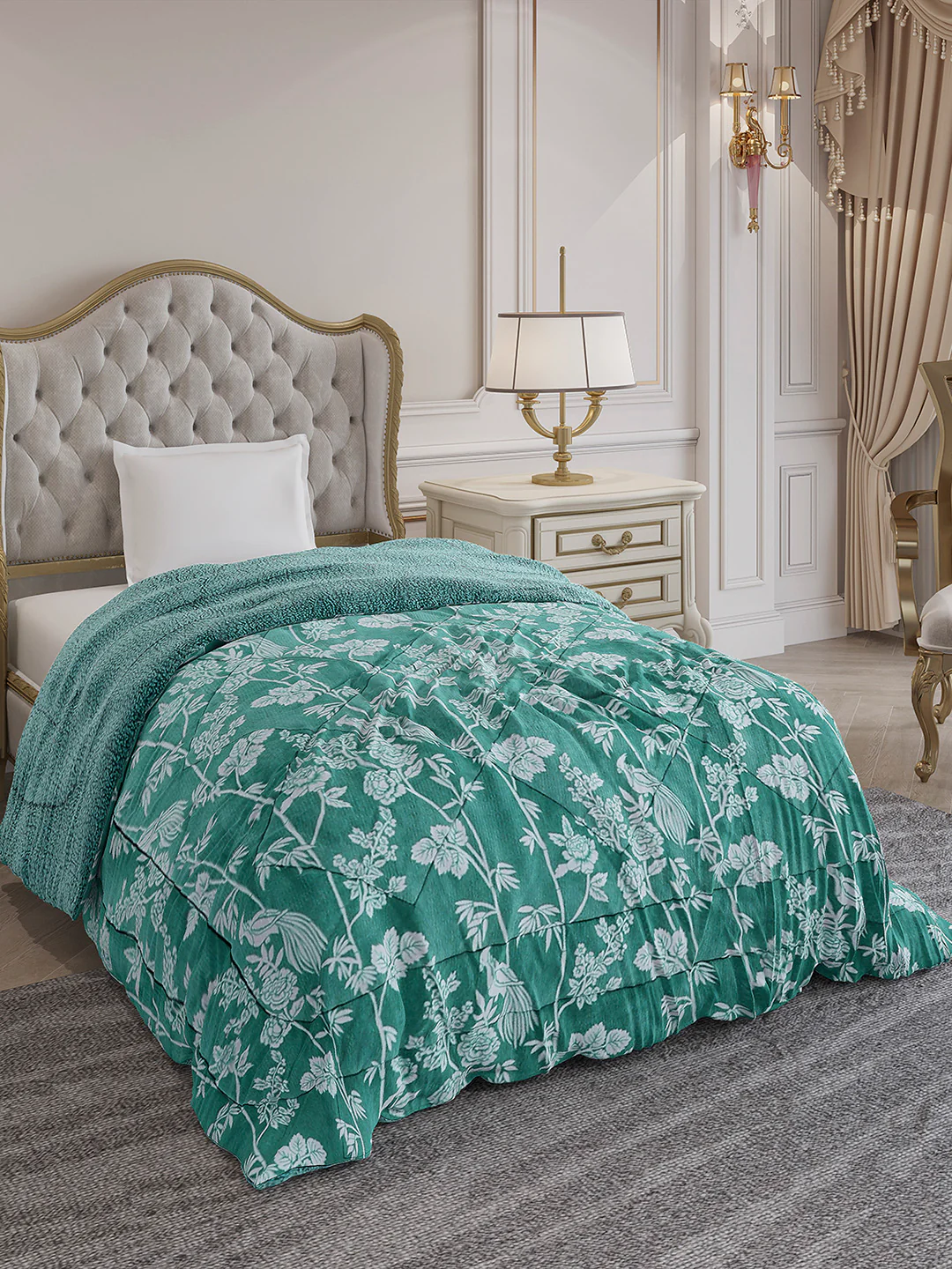 Printed Single Bed 1114 GSM Comforter for Winter - (Nixie) - Image 4