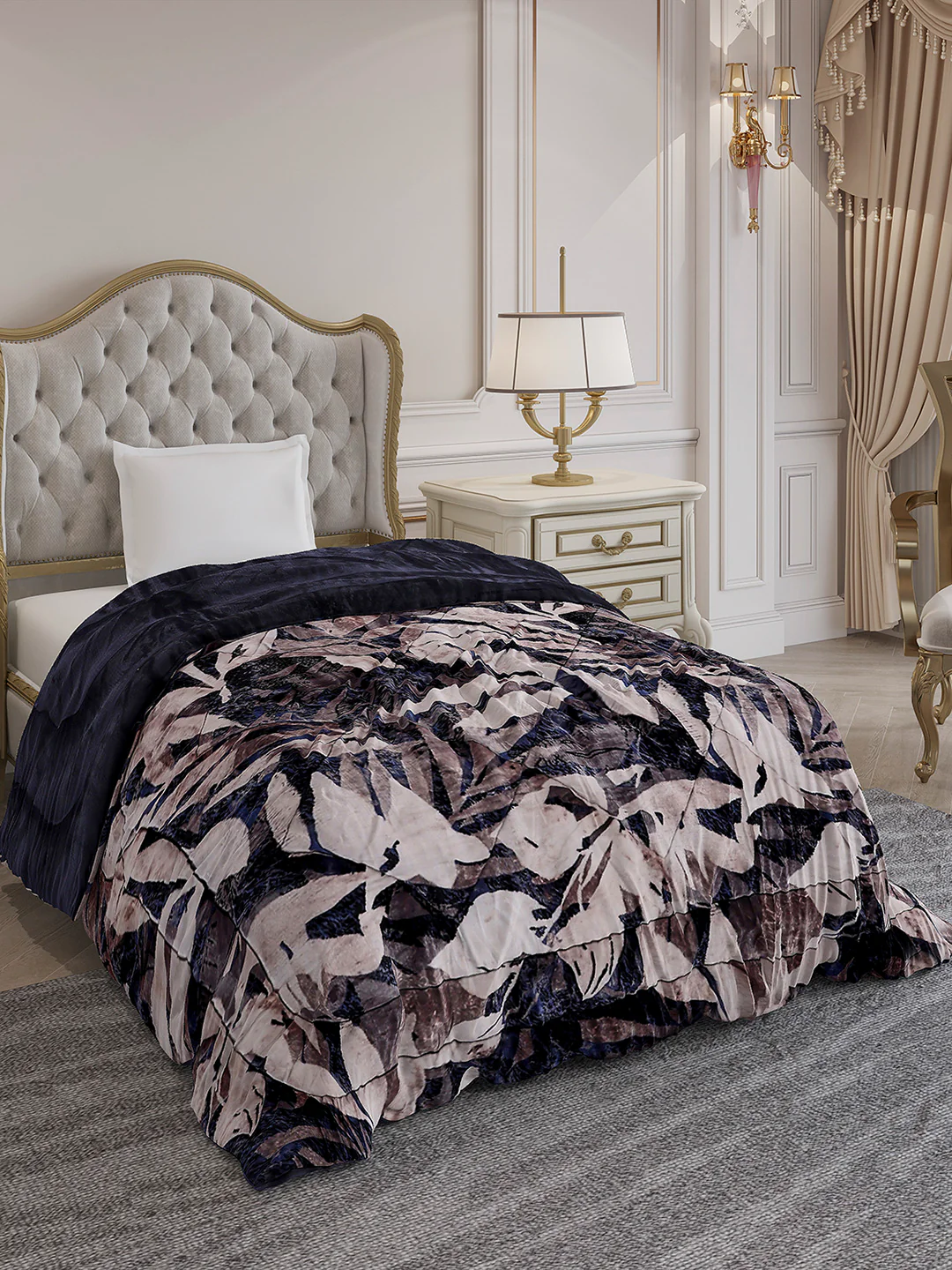 Printed Single Bed 1155 GSM Comforter for Winter - (Dixie) - Image 4