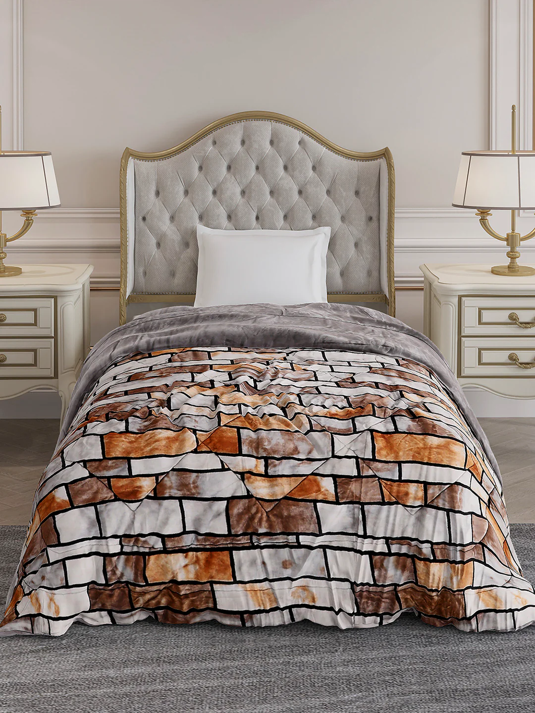 Printed Single Bed 1155 GSM Comforter for Winter - (Dixie) - Image 2