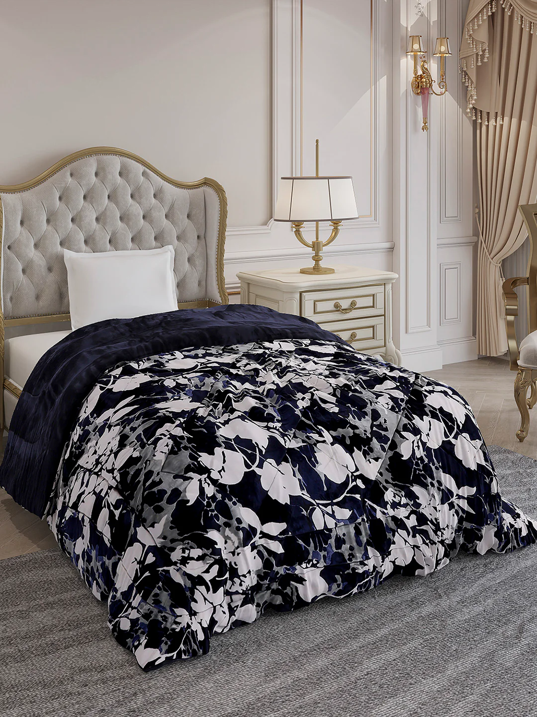Printed Single Bed 1155 GSM Comforter for Winter - (Dixie) - Image 4