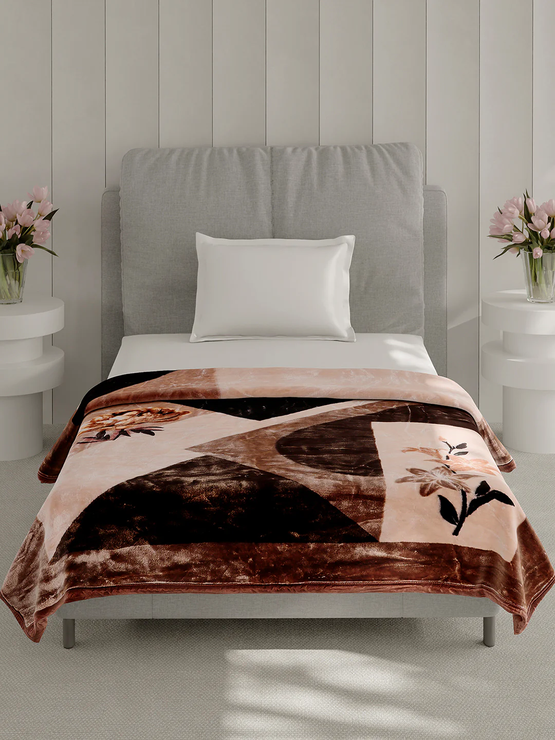 Printed Single Bed 2 Ply, 895 GSM Blanket for Heavy Winter - (Lavish Pvc) - Image 2