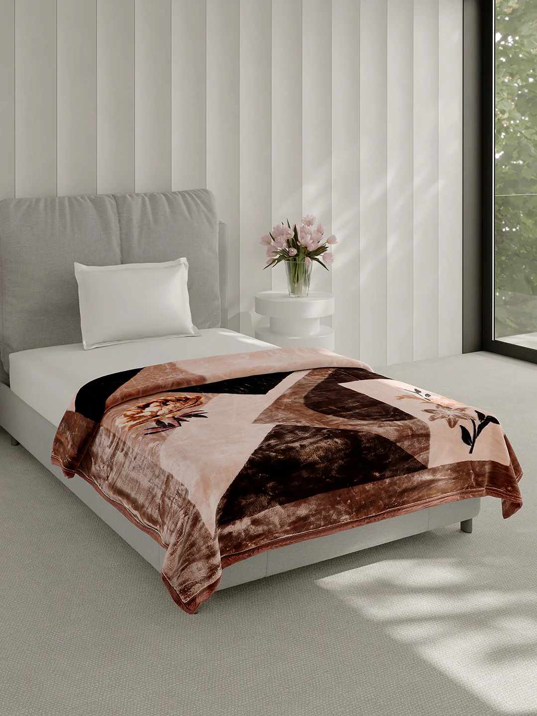 Printed Single Bed 2 Ply, 895 GSM Blanket for Heavy Winter - (Lavish Pvc) - Image 4