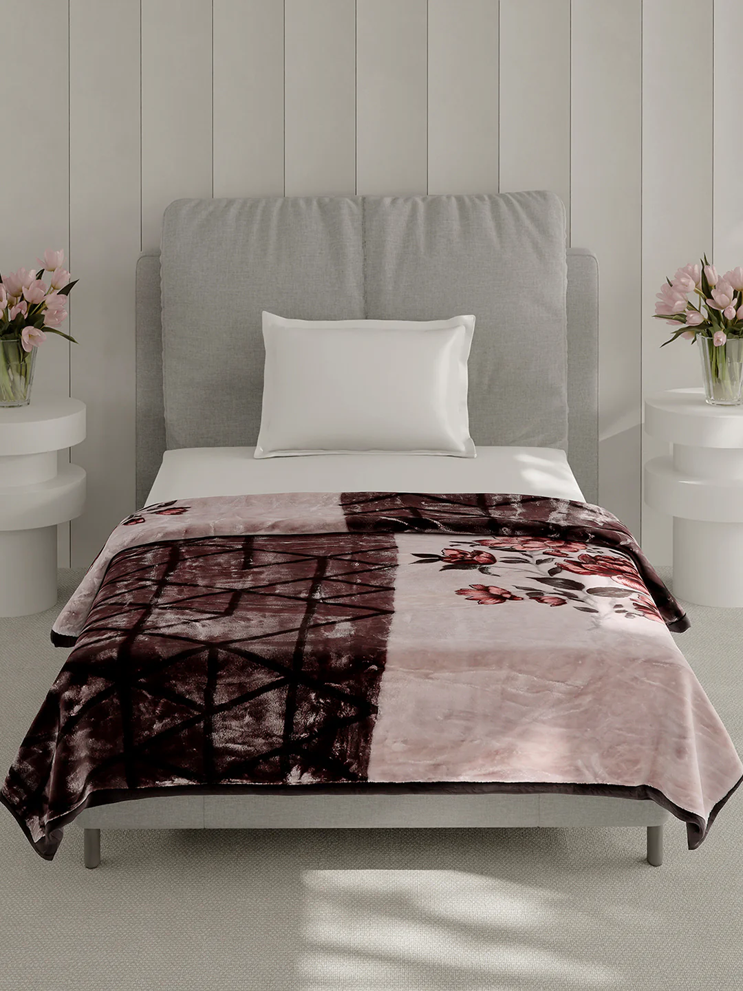 Printed Single Bed 2 Ply, 895 GSM Blanket for Heavy Winter - (Lavish Pvc) - Image 2