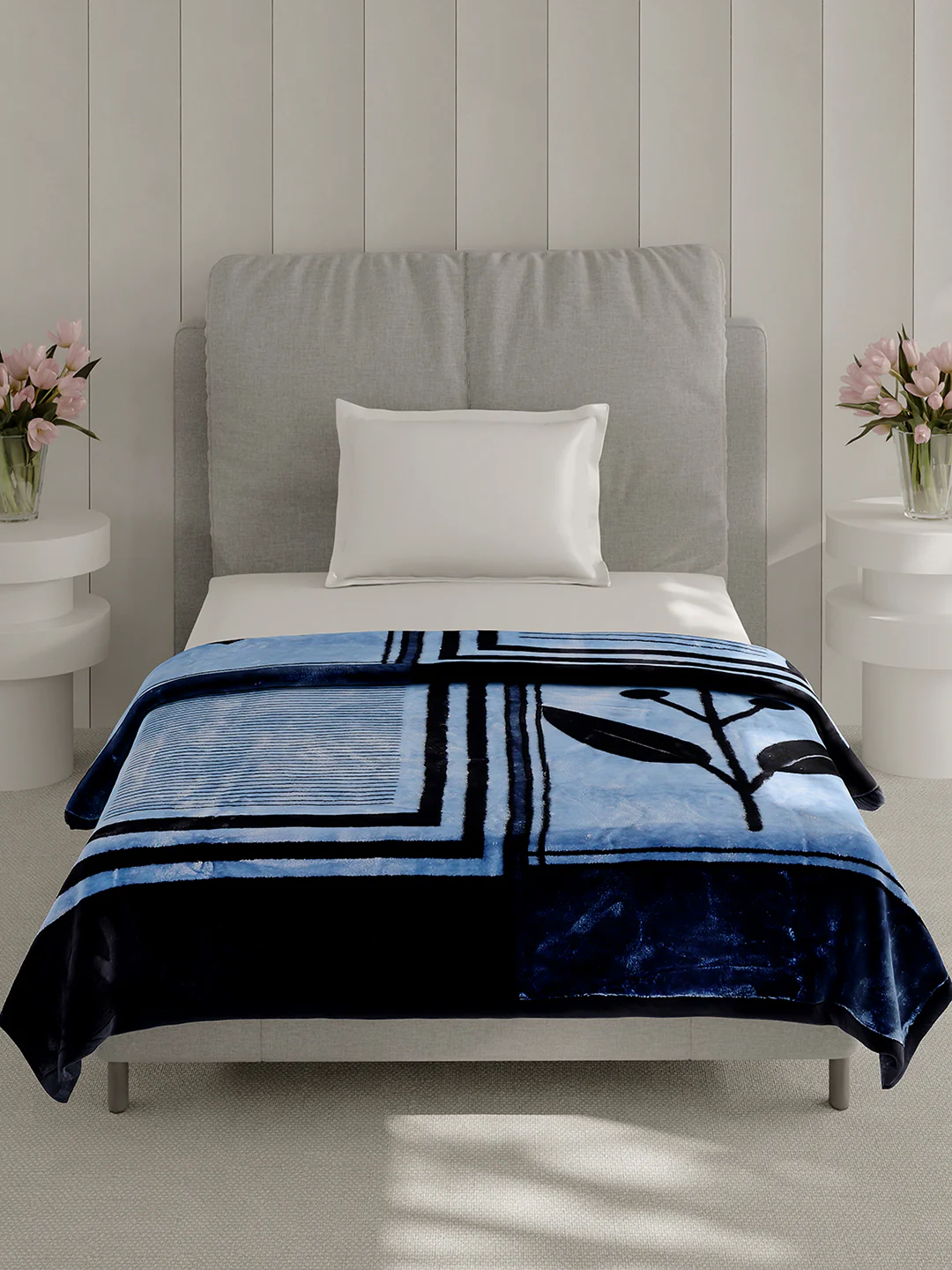 Printed Single Bed 2 Ply, 895 GSM Blanket for Heavy Winter - (Lavish Pvc) - Image 2