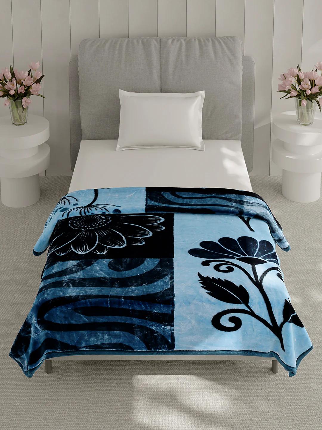 Printed Single Bed 2 Ply, 895 GSM Blanket for Heavy Winter - (Lavish Pvc) - Image 3