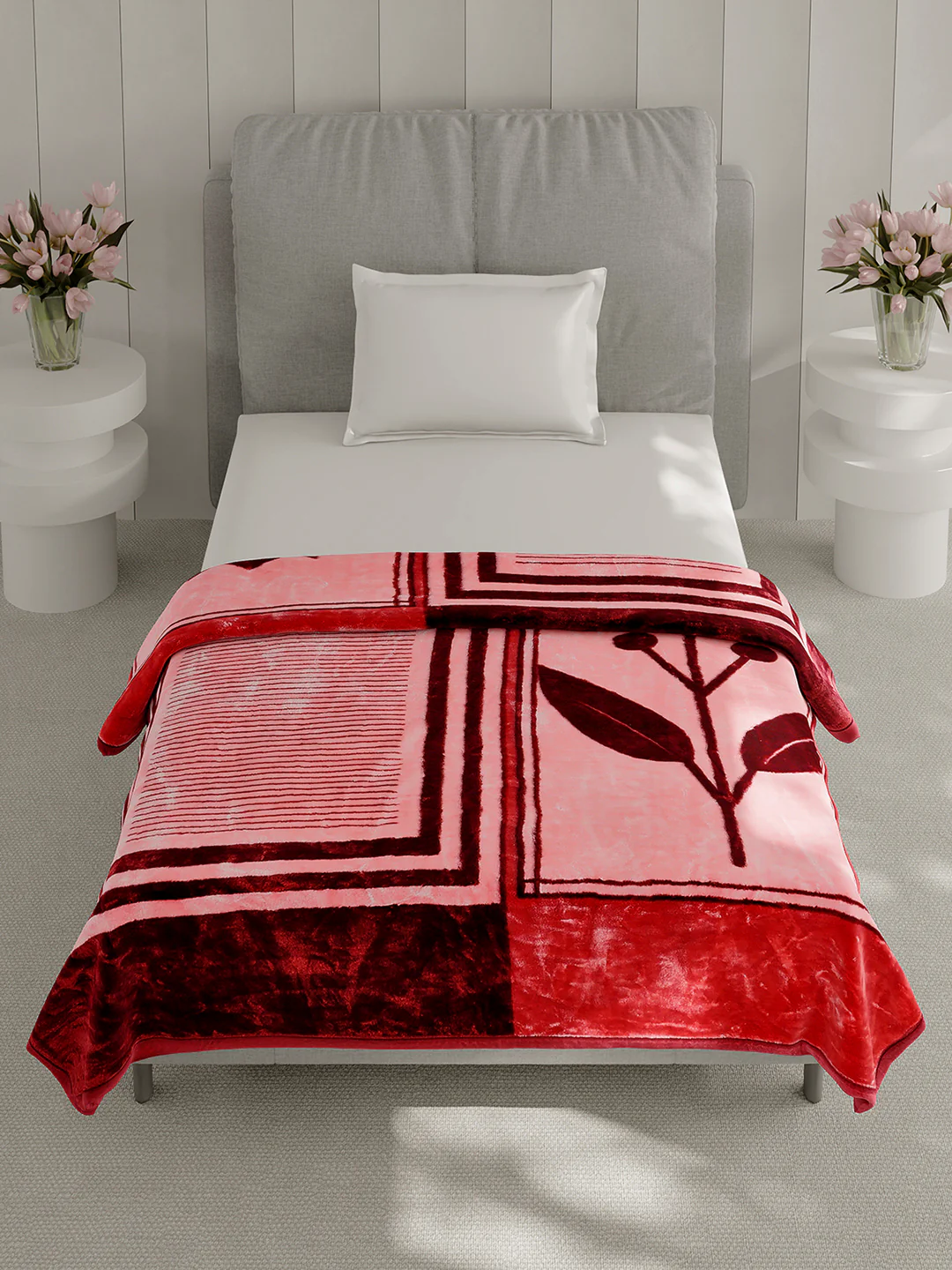 Printed Single Bed 2 Ply, 895 GSM Blanket for Heavy Winter - (Lavish Pvc) - Image 3