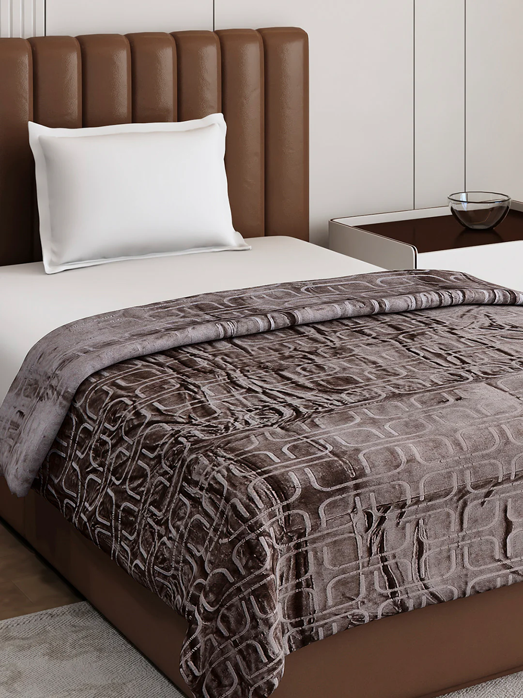 Printed Single Bed 210 GSM Blanket for AC Room - (Terra) - Image 4