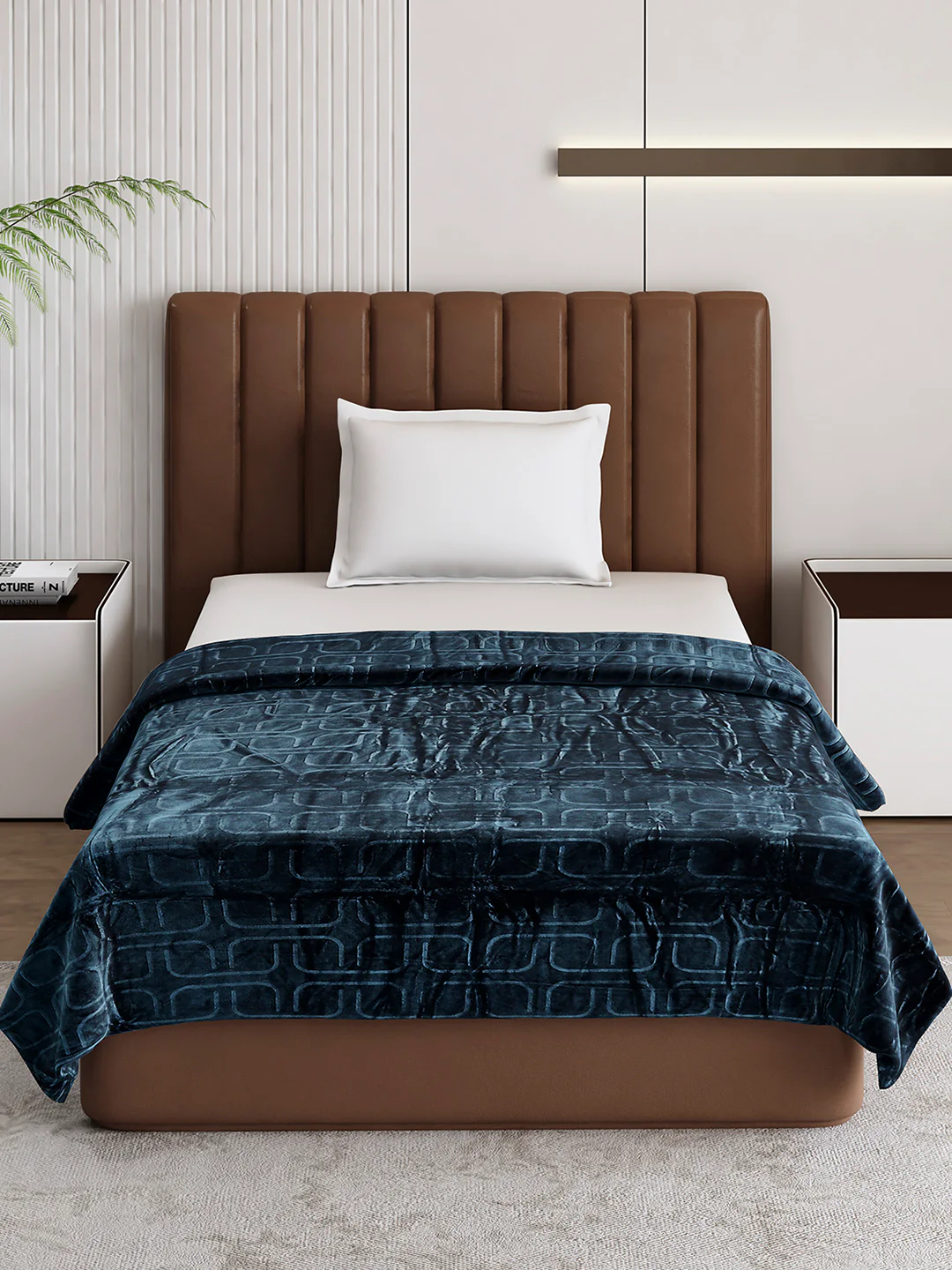 Printed Single Bed 210 GSM Blanket for AC Room - (Terra) - Image 3
