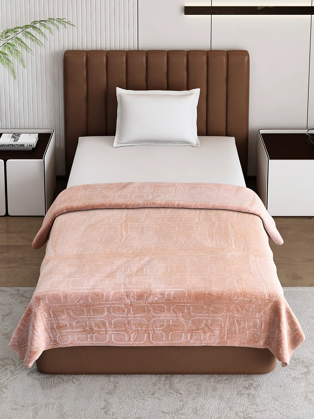 Printed Single Bed 210 GSM Blanket for AC Room - (Terra) - Image 2