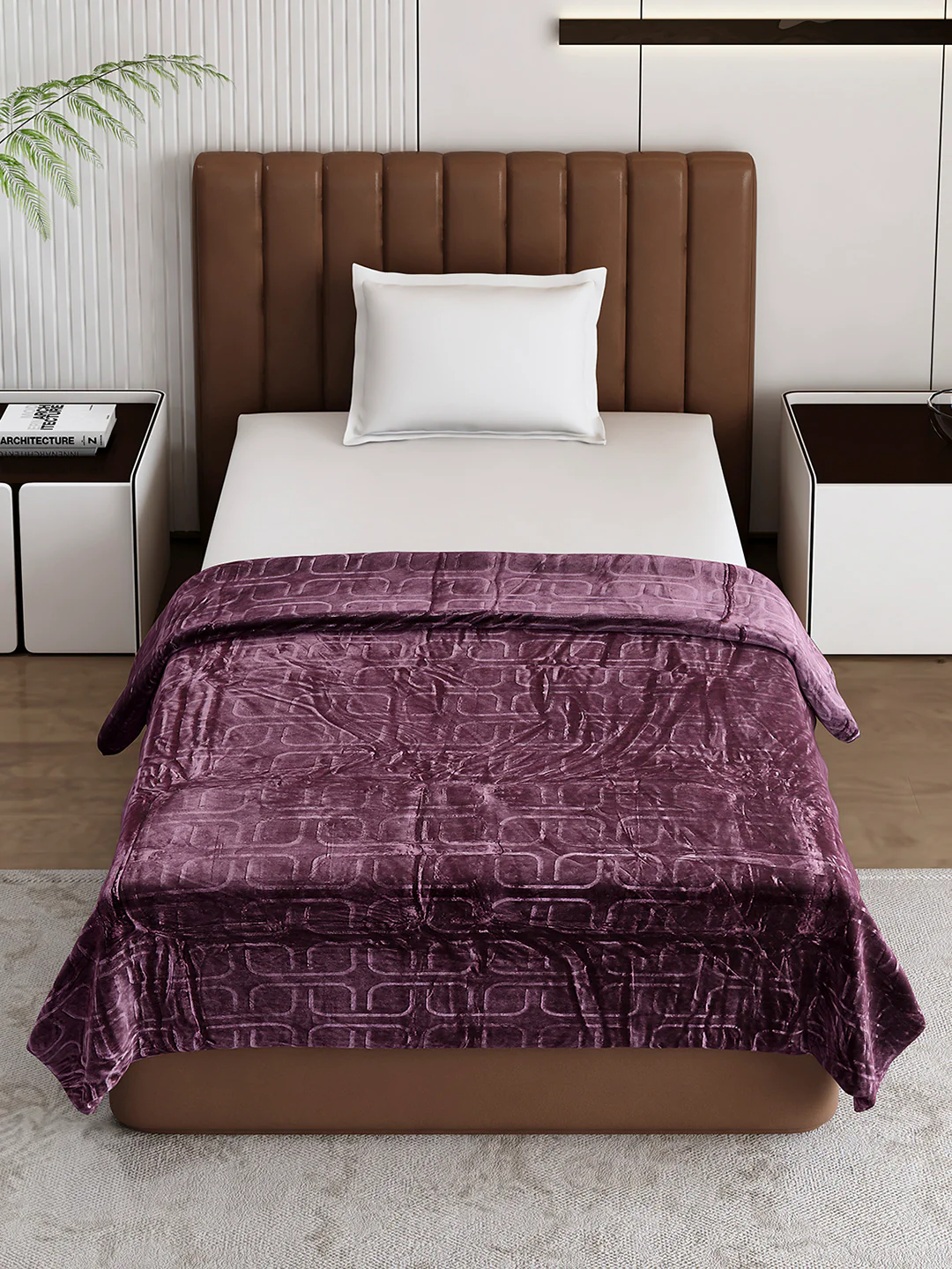 Printed Single Bed 210 GSM Blanket for AC Room - (Terra) - Image 2