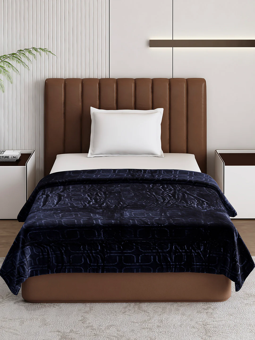 Printed Single Bed 210 GSM Blanket for AC Room - (Terra) - Image 3