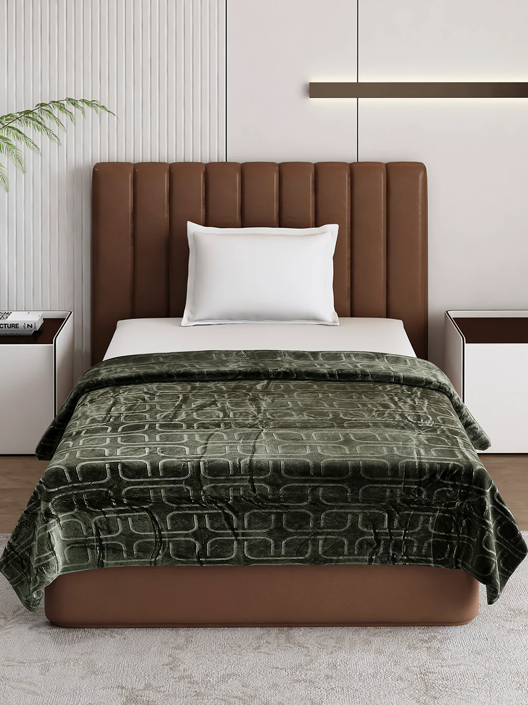 Printed Single Bed 210 GSM Blanket for AC Room - (Terra) - Image 3