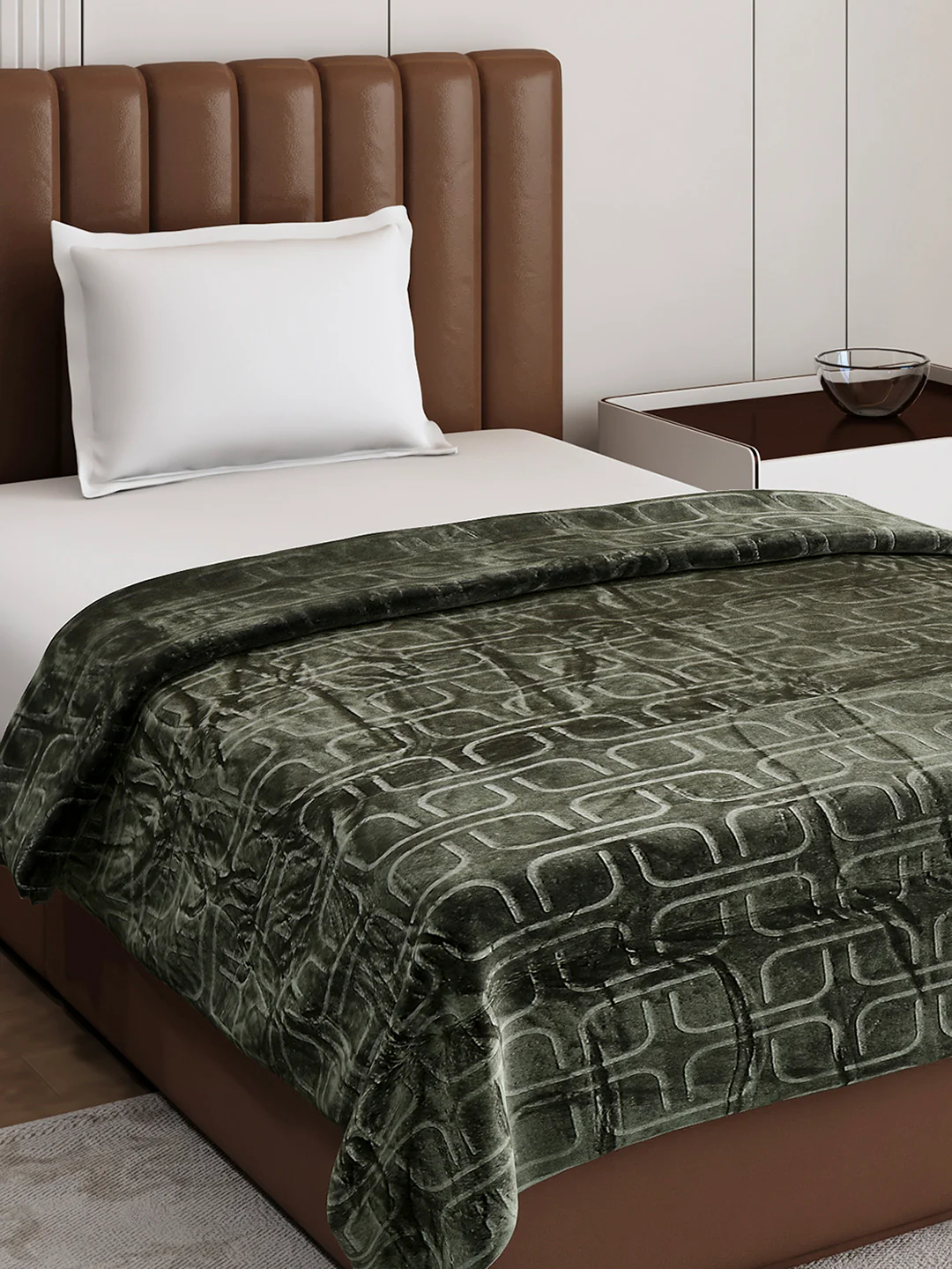Printed Single Bed 210 GSM Blanket for AC Room - (Terra) - Image 4