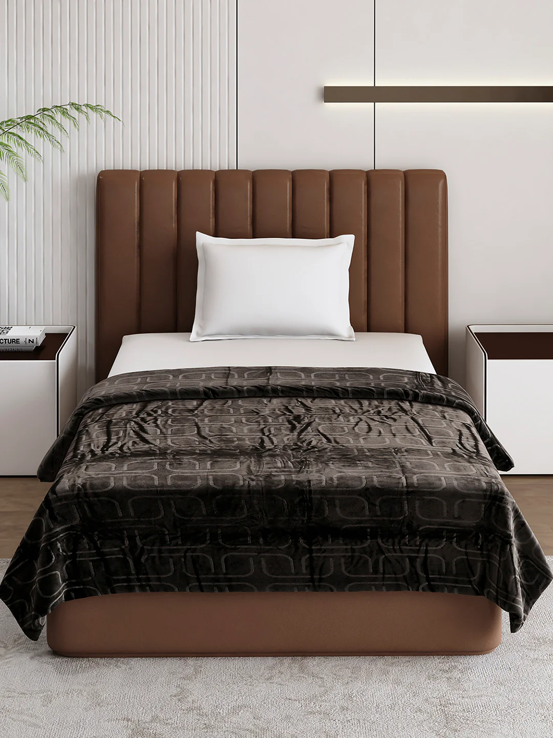 Printed Single Bed 210 GSM Blanket for AC Room - (Terra) - Image 3