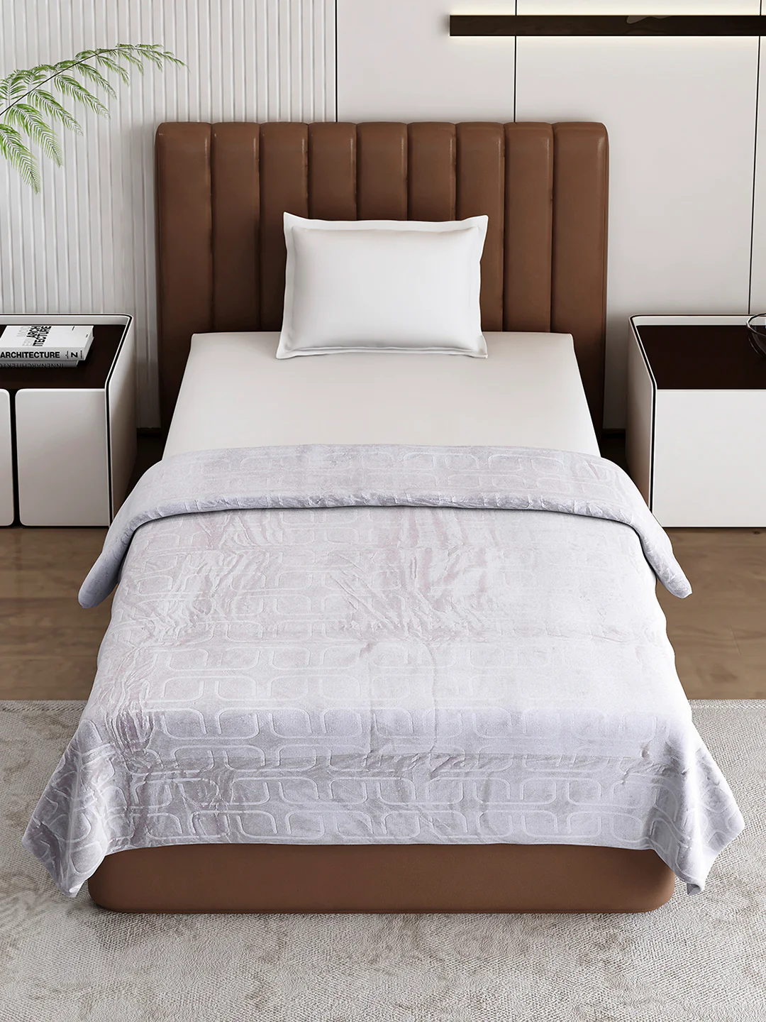 Printed Single Bed 210 GSM Blanket for AC Room - (Terra) - Image 2
