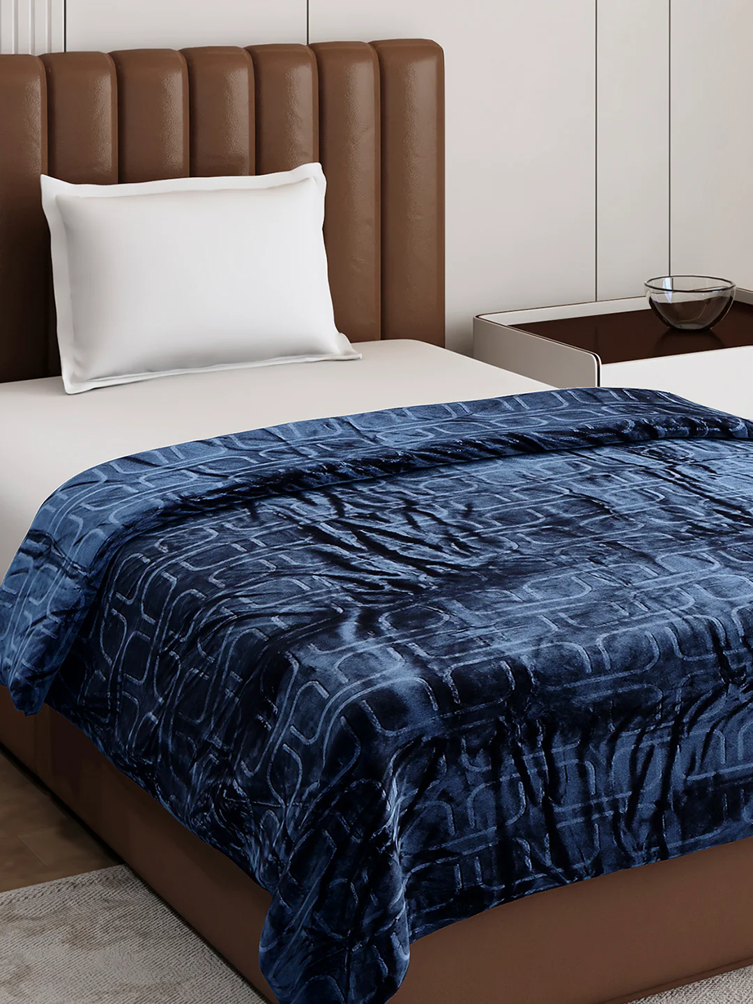 Printed Single Bed 210 GSM Blanket for AC Room - (Terra) - Image 4