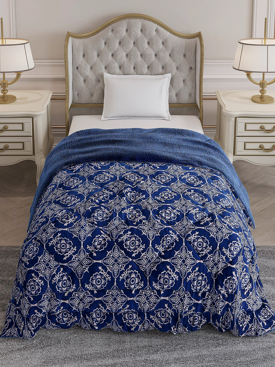 Printed Single Bed 210 GSM Comforter for Mild Winter (Nixie), Weight 660 gm - Image 3