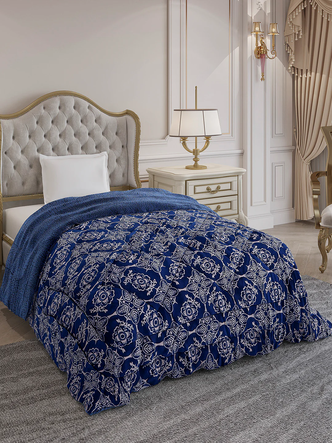 Printed Single Bed 210 GSM Comforter for Mild Winter (Nixie), Weight 660 gm - Image 4
