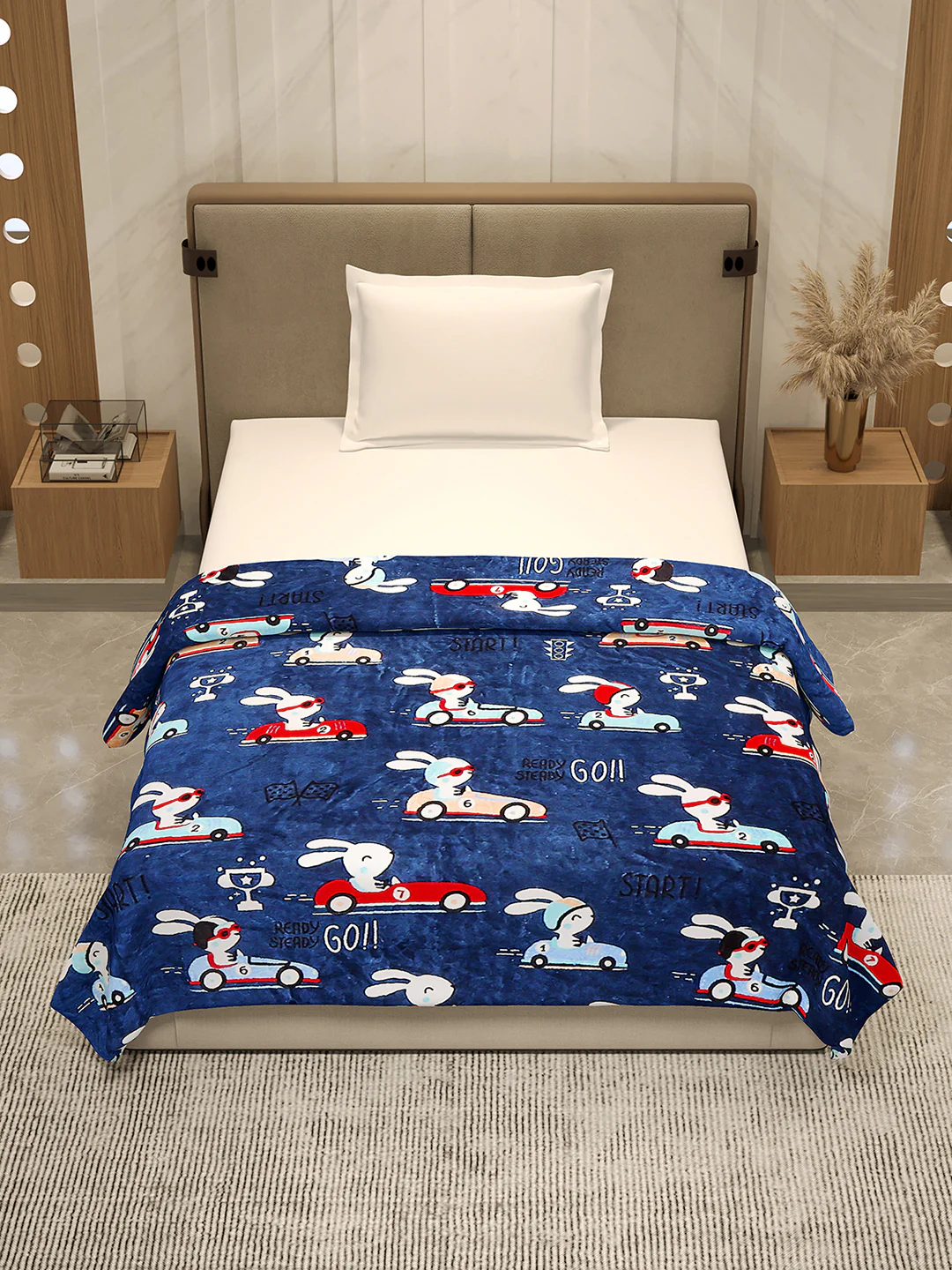 Printed Single Bed 290 GSM Blanket for AC Room - (Ellis) - Image 2