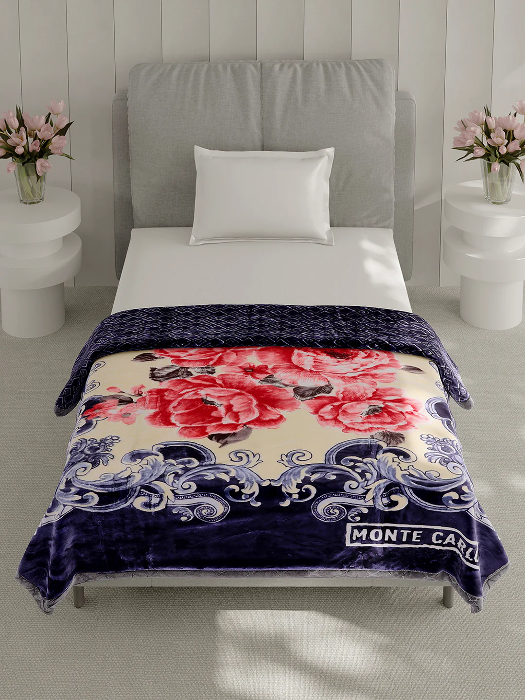 Printed Single Bed 3 Ply, 909 GSM Blanket for Heavy Winter - (Umang) - Image 3