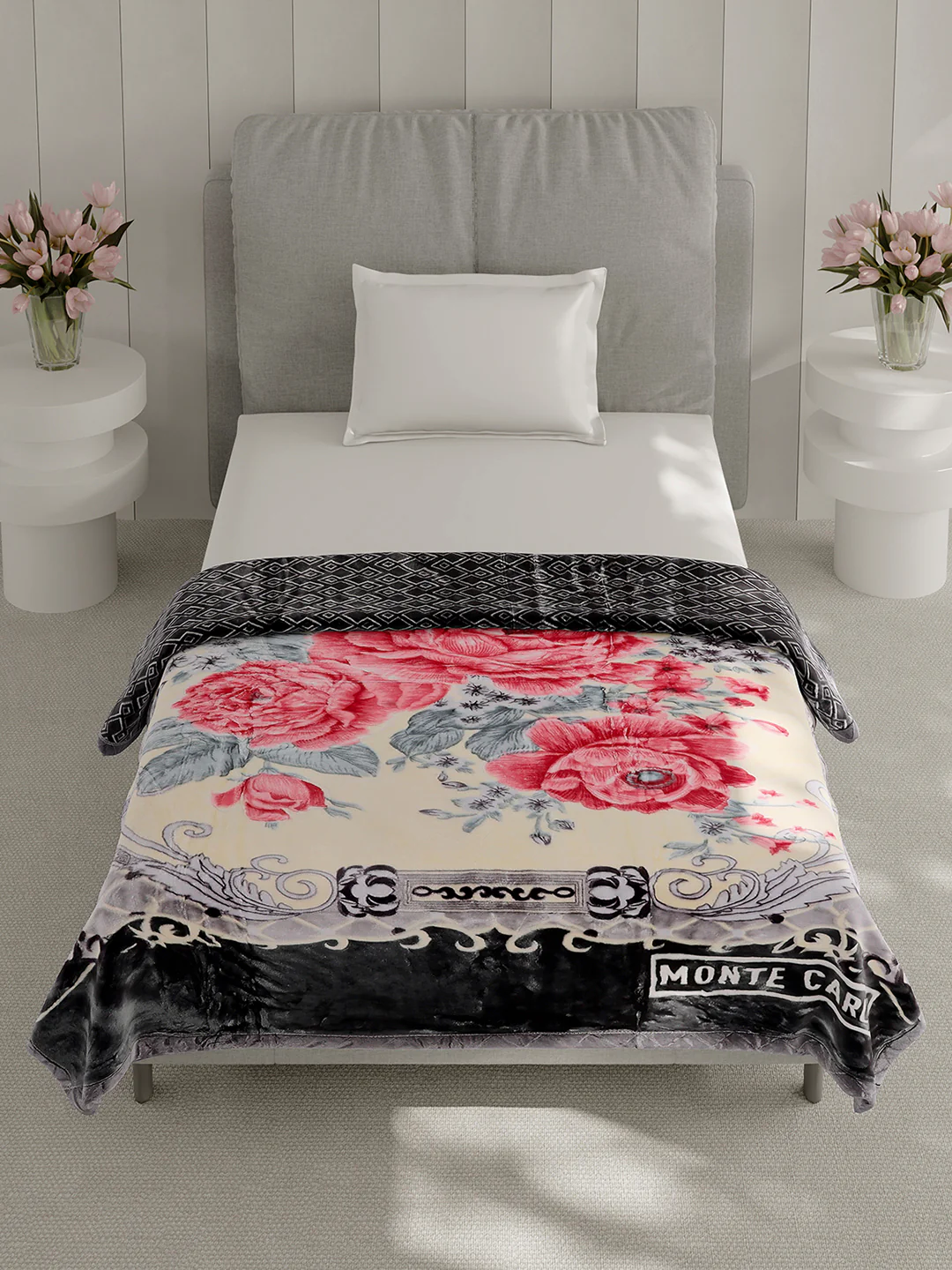 Printed Single Bed 3 Ply, 909 GSM Blanket for Heavy Winter - (Umang) - Image 3