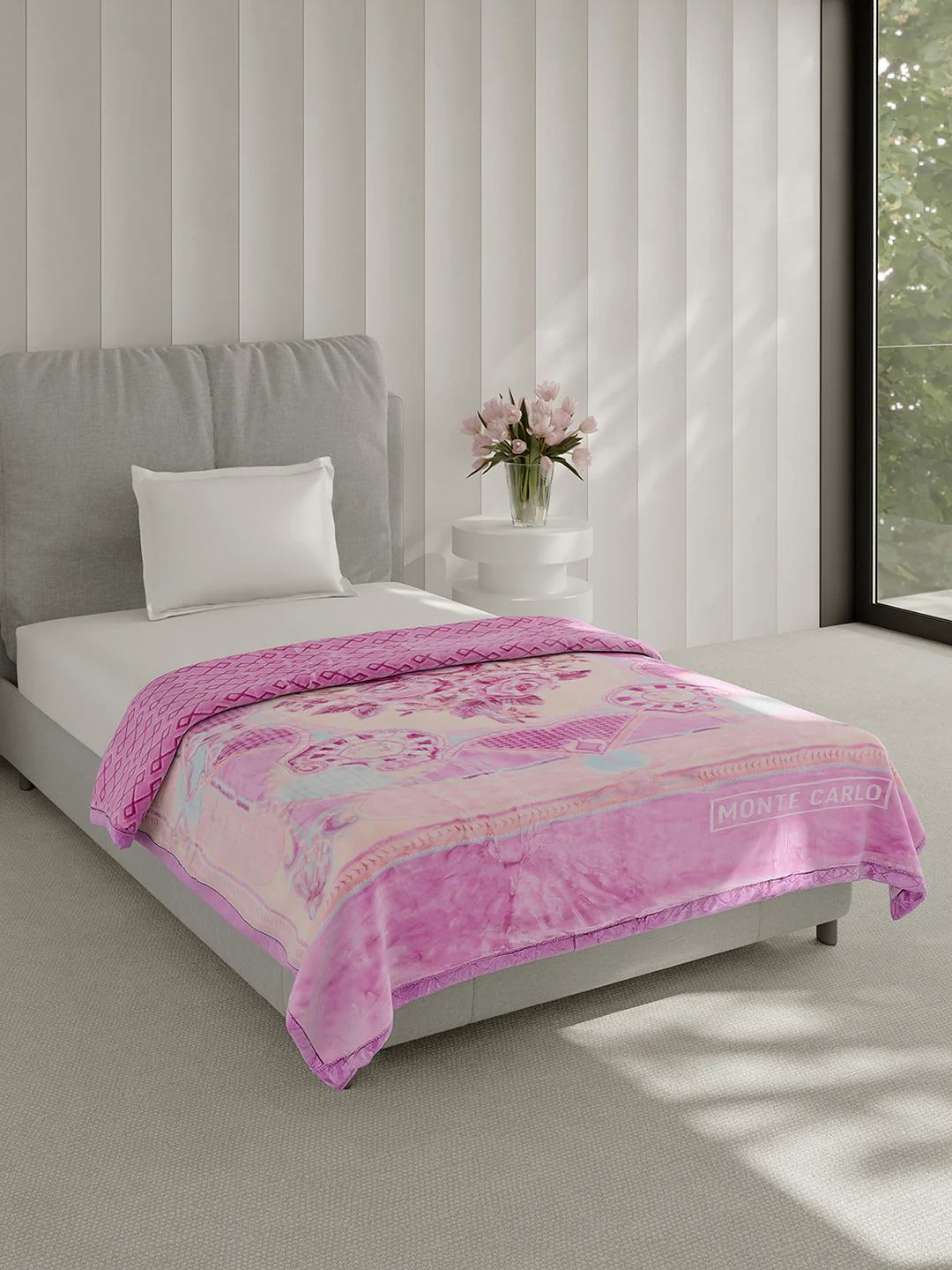 Printed Single Bed 3 Ply, 909 GSM Blanket for Heavy Winter - (Umang) - Image 4