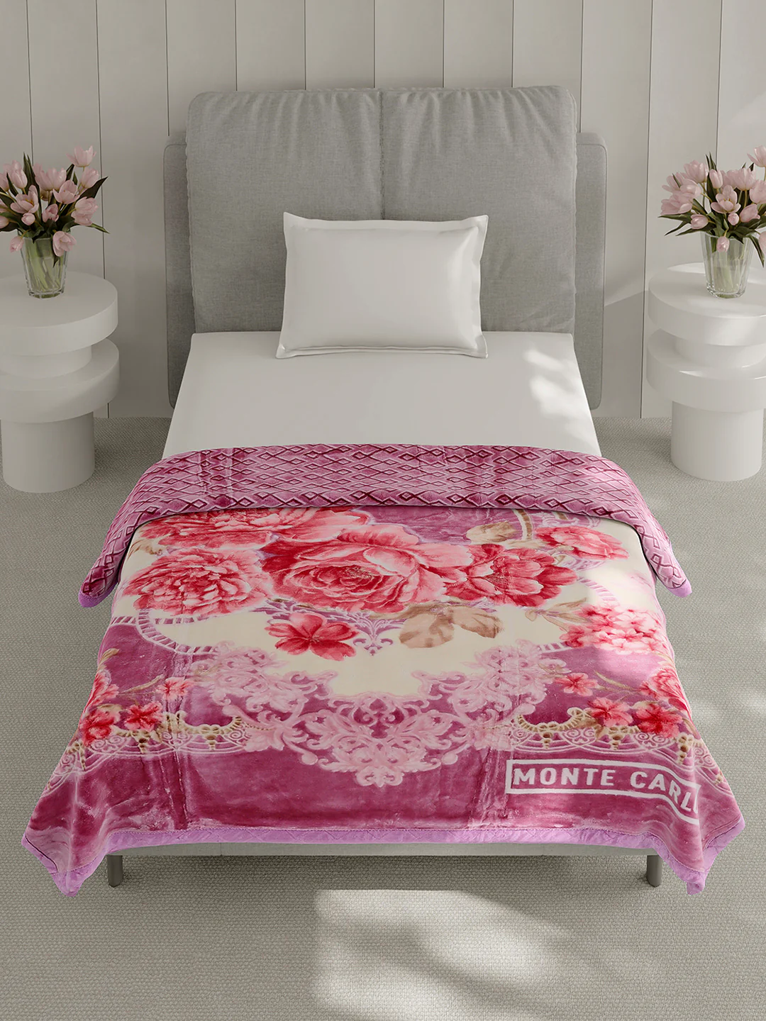 Printed Single Bed 3 Ply, 909 GSM Blanket for Heavy Winter - (Umang) - Image 3