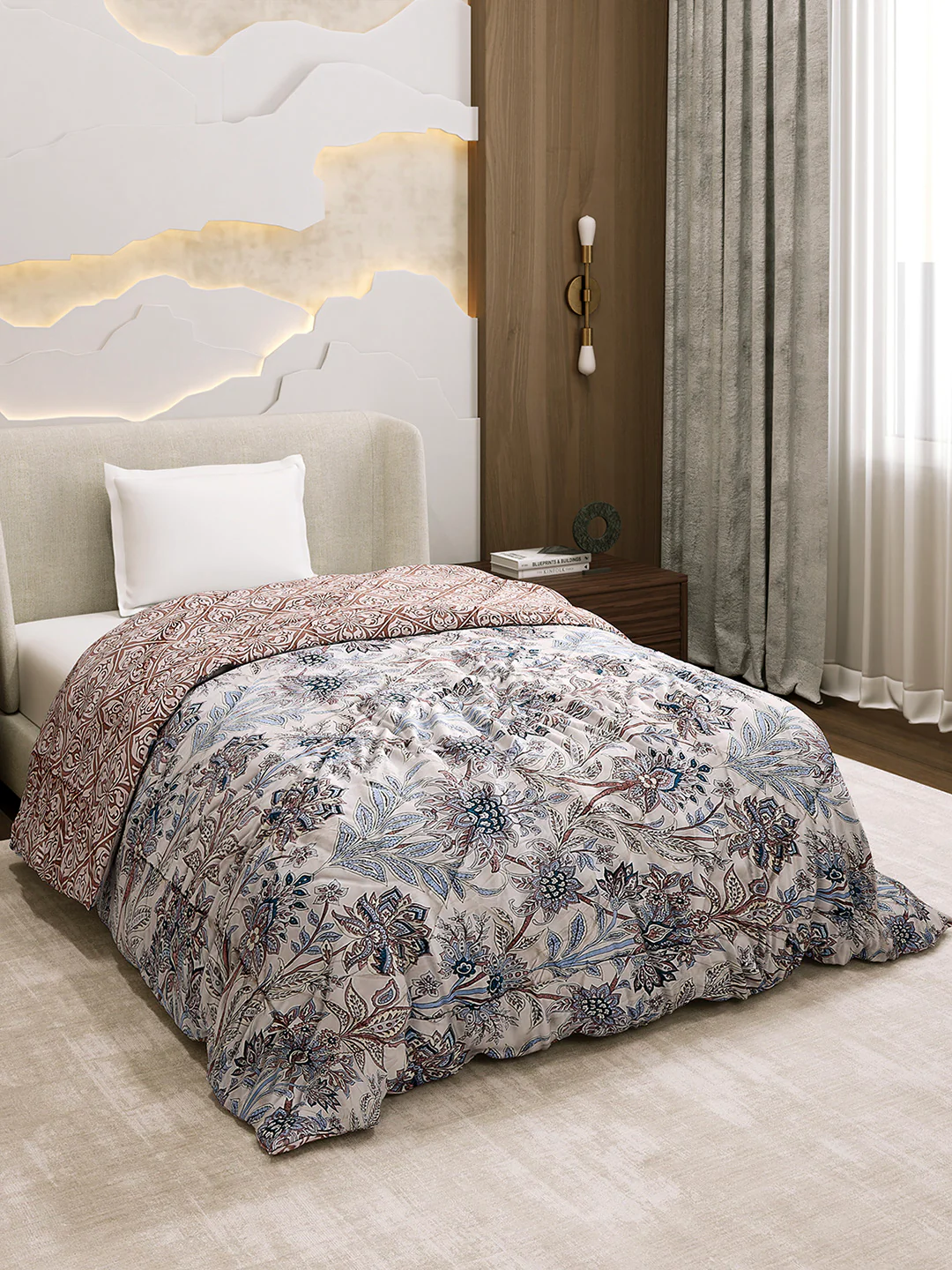Printed Single Bed 3 Ply Comforter for AC Room - (Marvella) - Image 4