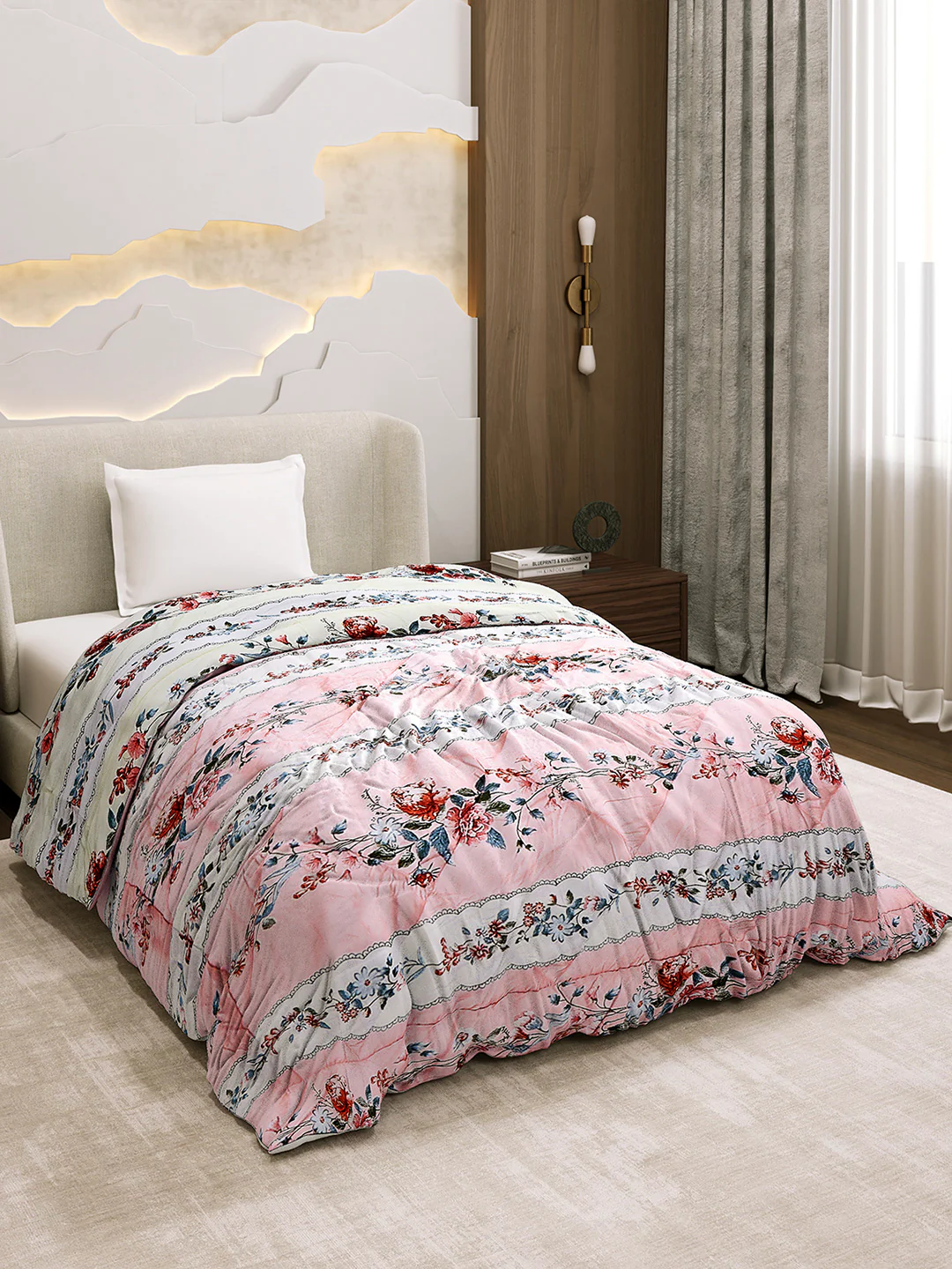 Printed Single Bed 3 Ply Comforter for AC Room - (Marvella) - Image 4