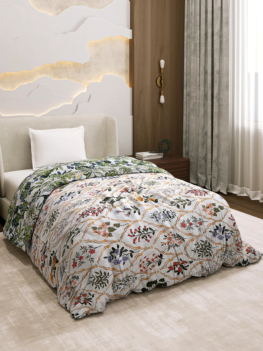 Printed Single Bed 3 Ply Comforter for AC Room - (Marvella) - Image 4