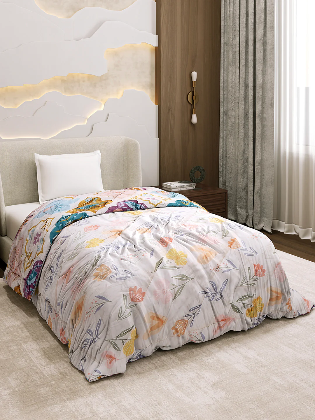 Printed Single Bed 3 Ply Comforter for AC Room - (Marvella) - Image 5