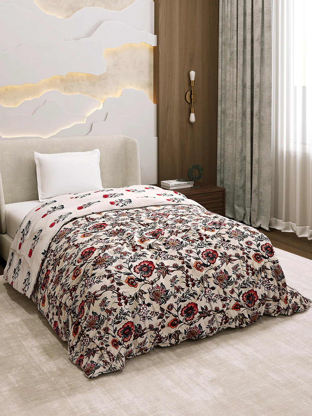 Printed Single Bed 3 Ply Comforter for AC Room - (Marvella) - Image 4
