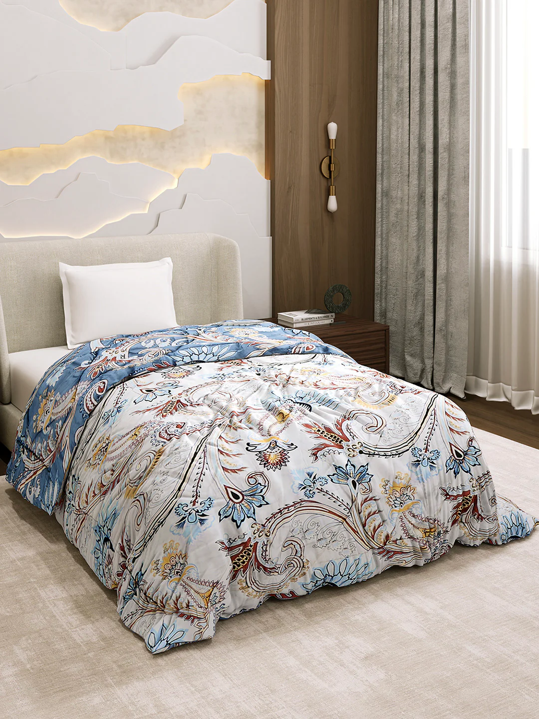 Printed Single Bed 3 Ply Comforter for AC Room - (Marvella) - Image 5