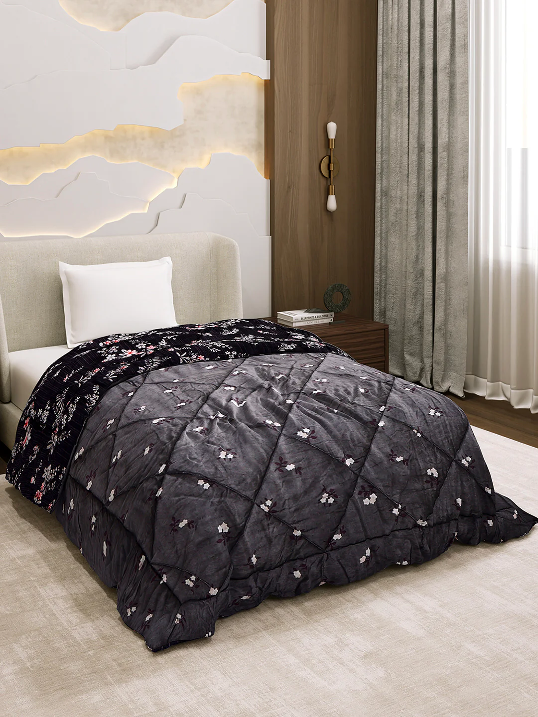 Printed Single Bed 3 Ply Comforter for AC Room - (Marvella) - Image 5