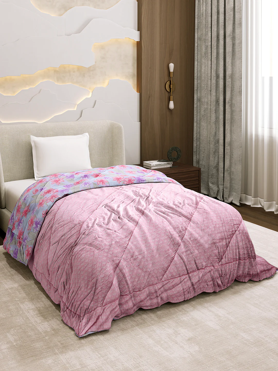 Printed Single Bed 3 Ply Comforter for AC Room - (Marvella) - Image 5