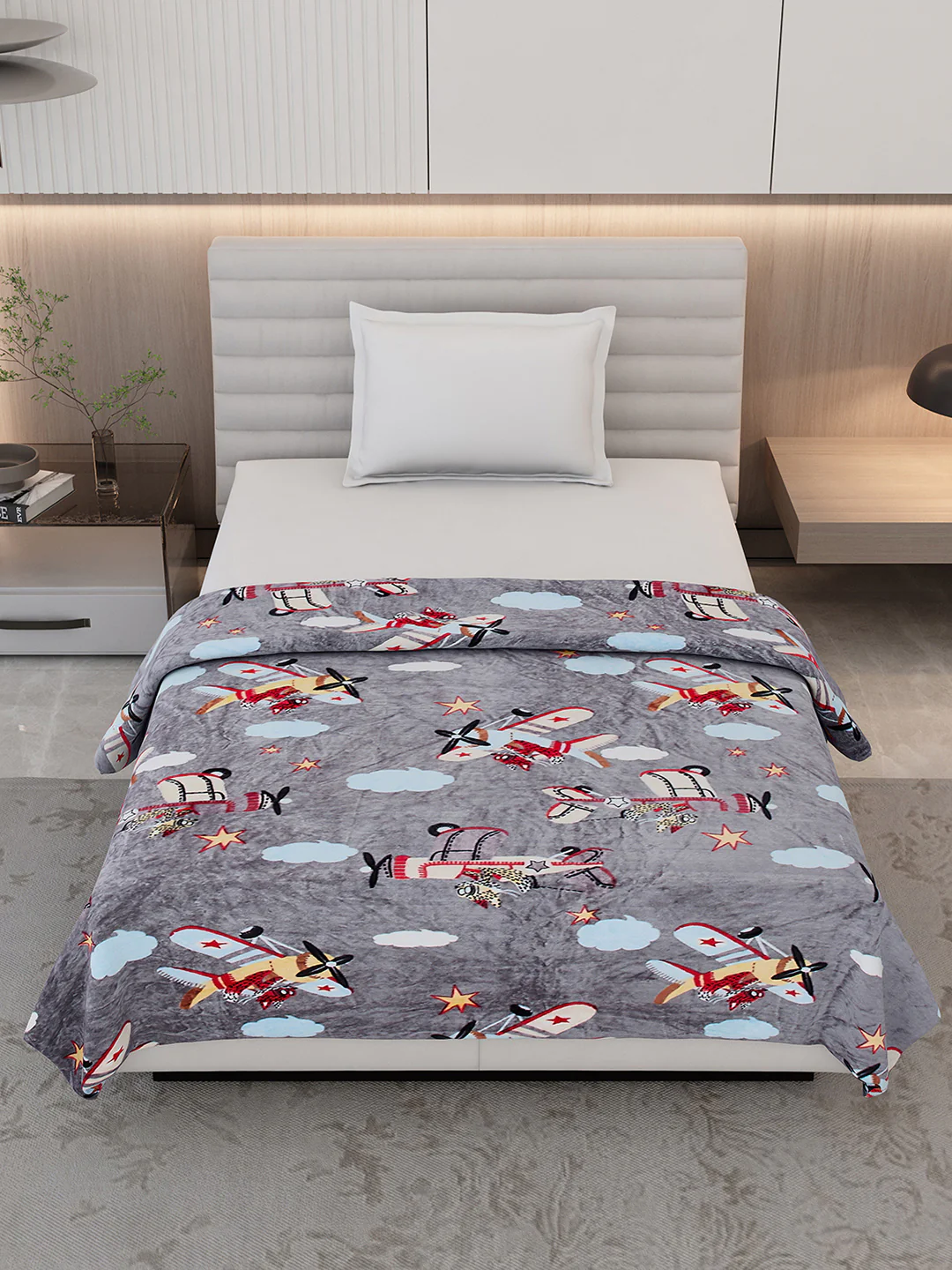 Printed Single Bed 300 GSM Blanket for AC Room - (Ellis) - Image 2