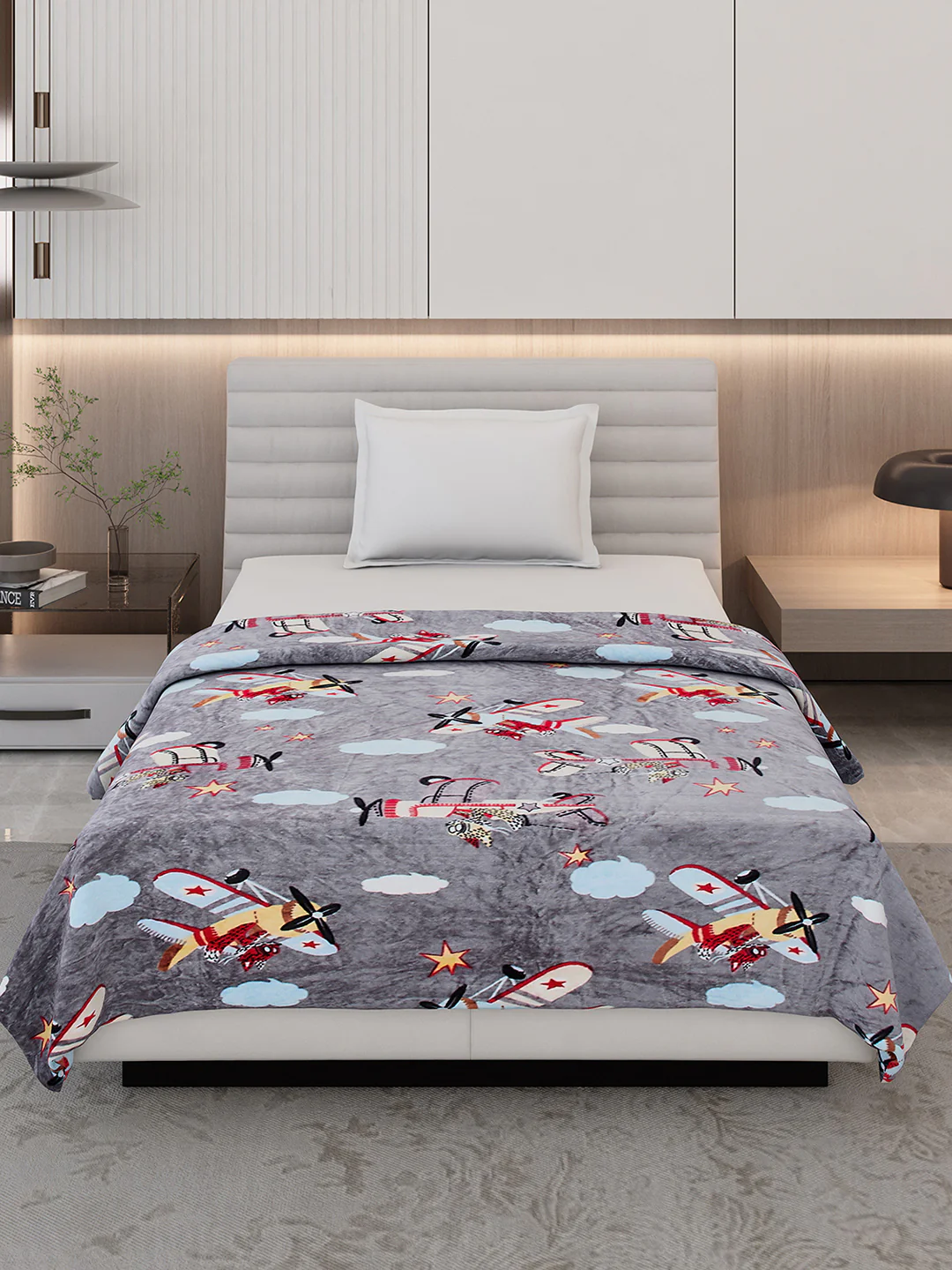 Printed Single Bed 300 GSM Blanket for AC Room - (Ellis) - Image 3