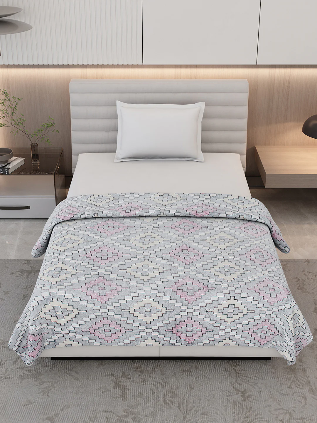 Printed Single Bed 300 GSM Blanket for AC Room - (Kaira) - Image 2