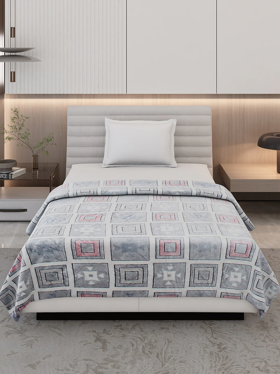 Printed Single Bed 300 GSM Blanket for AC Room - (Kaira) - Image 3