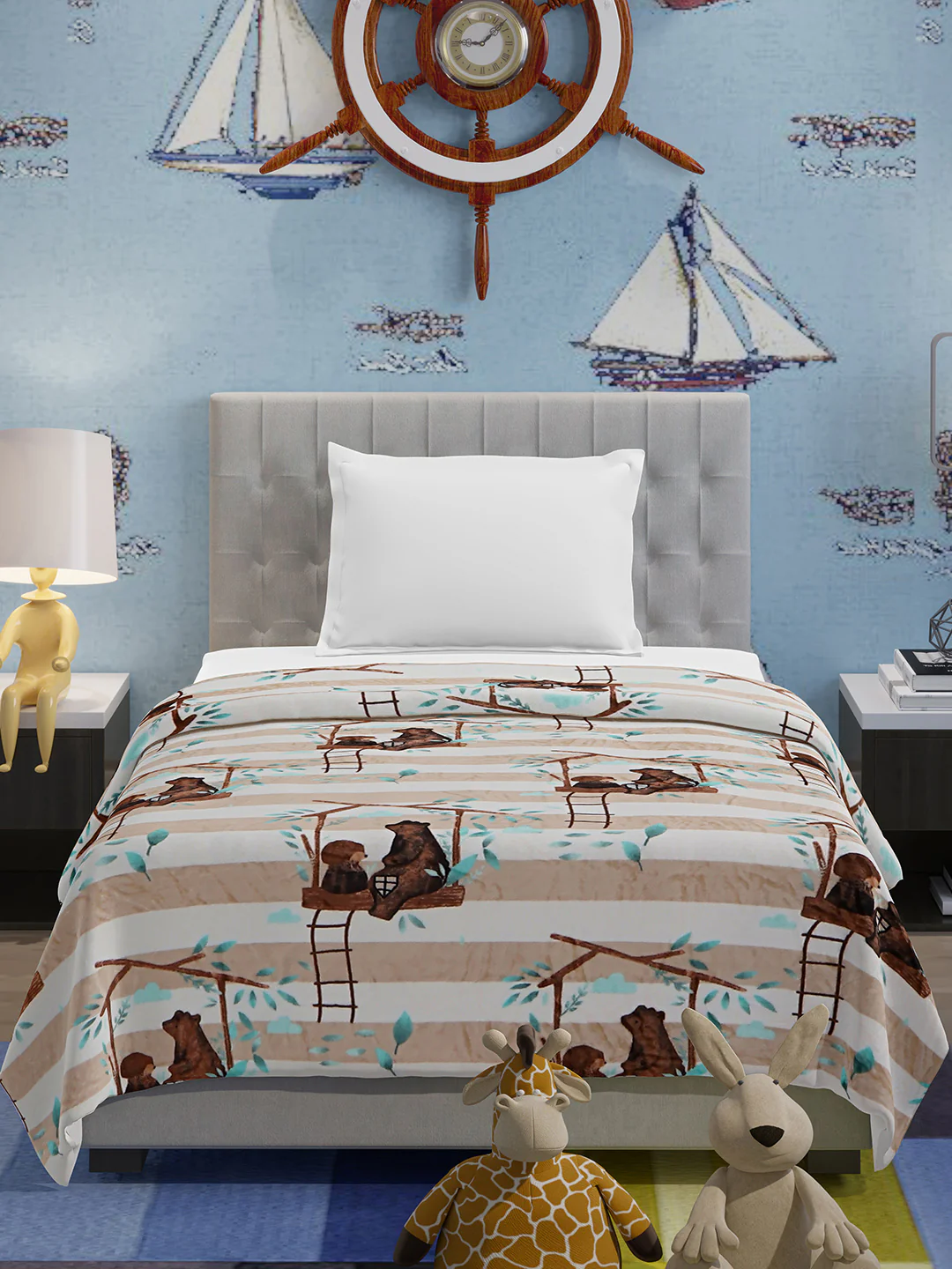 Printed Single Bed 300 GSM Blanket for AC Room (Ellis) - Image 3