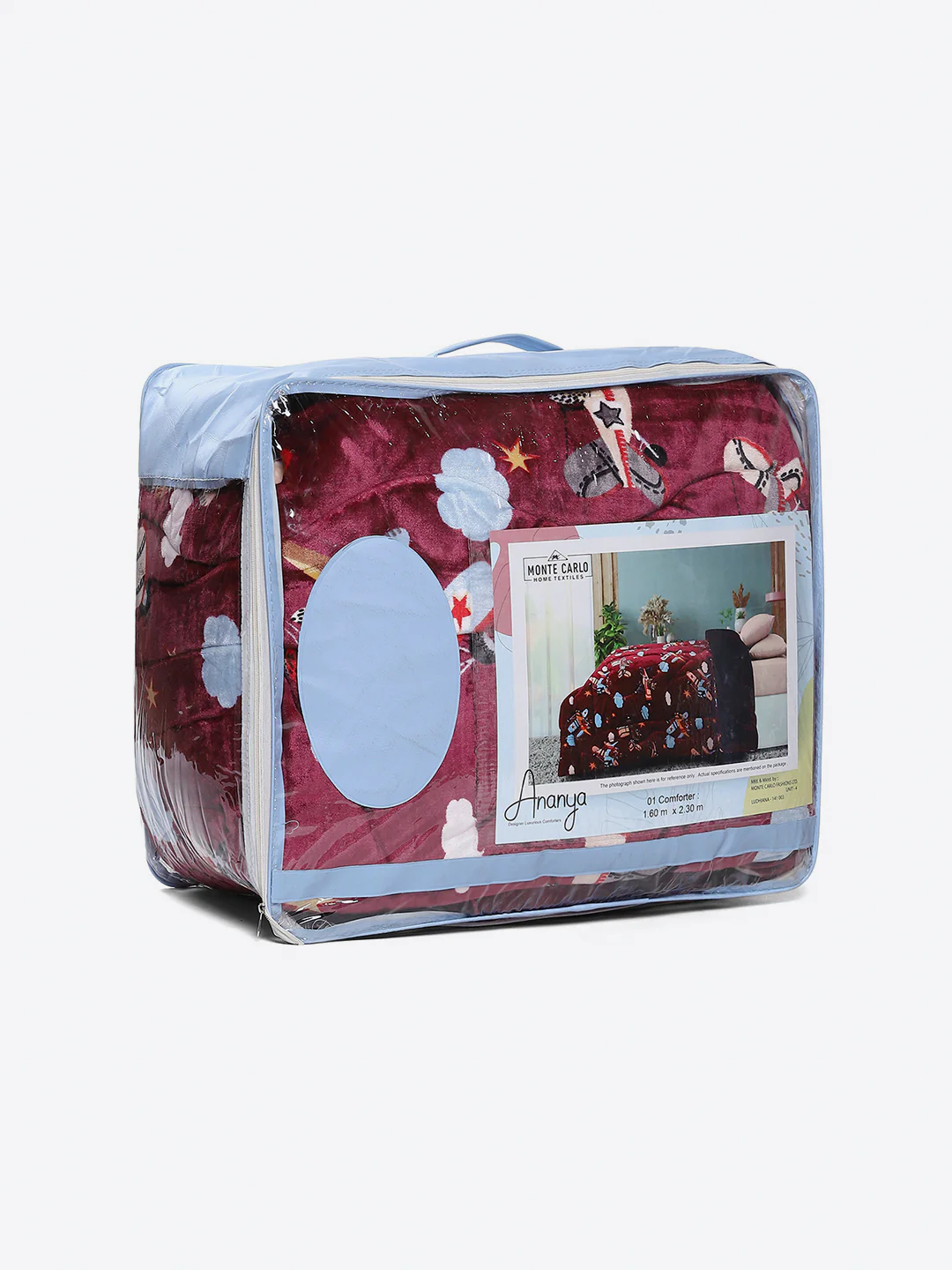 Printed Single Bed 300 GSM Comforter for Mild Winter (Ananya), Weight 720 gm - Image 8